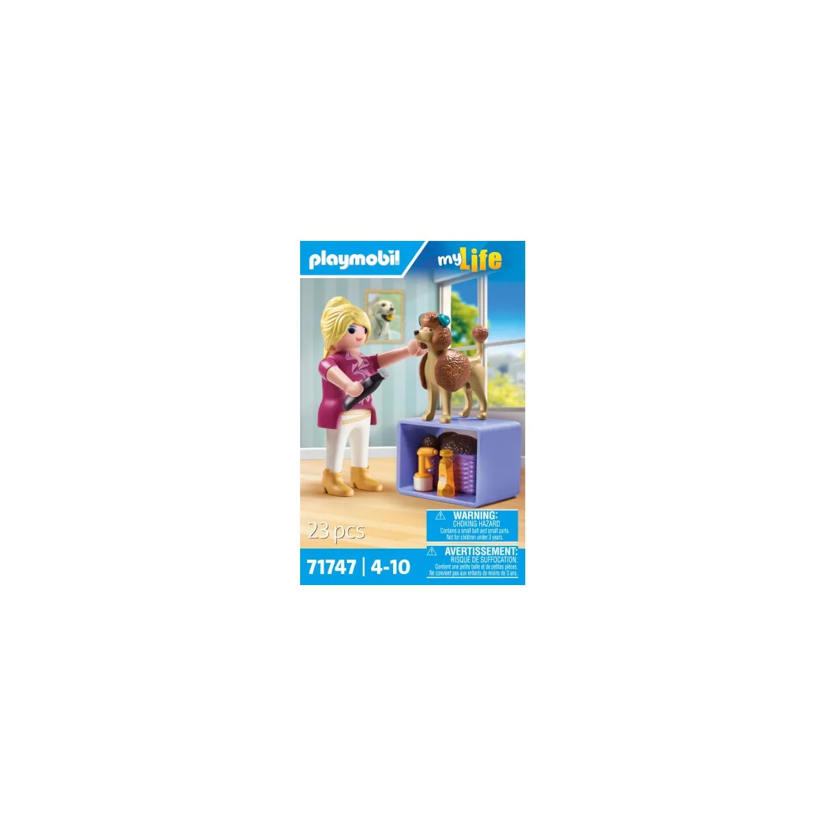 PLAYMOBIL 71747 - My Life: Hundefriseurin mit Pudel und Styling-Zubehör Figur, Person