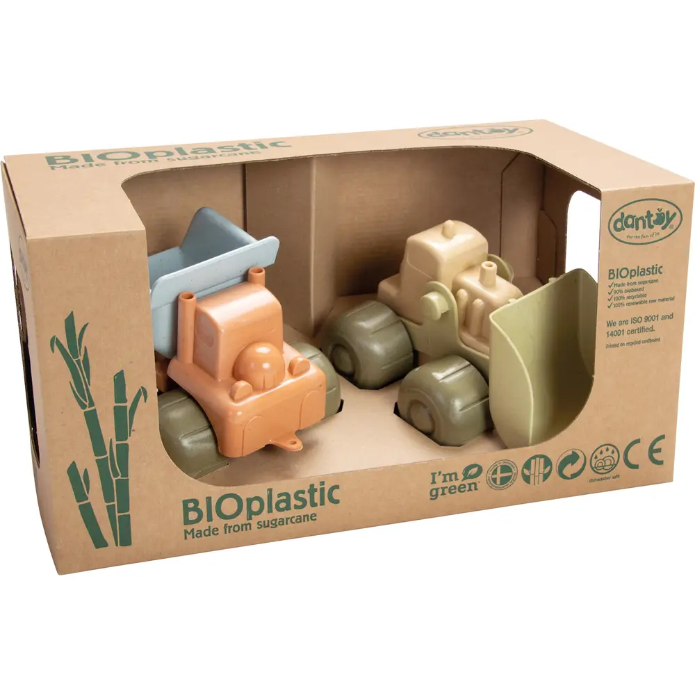 Dantoy, BIO-Linie,, Handbagger, und, LKW,, 2, Stück,, ab, 24, Monaten Dantoy BIO-Linie, Handbagger und LKW, 2 Stück, ab 24 Monaten