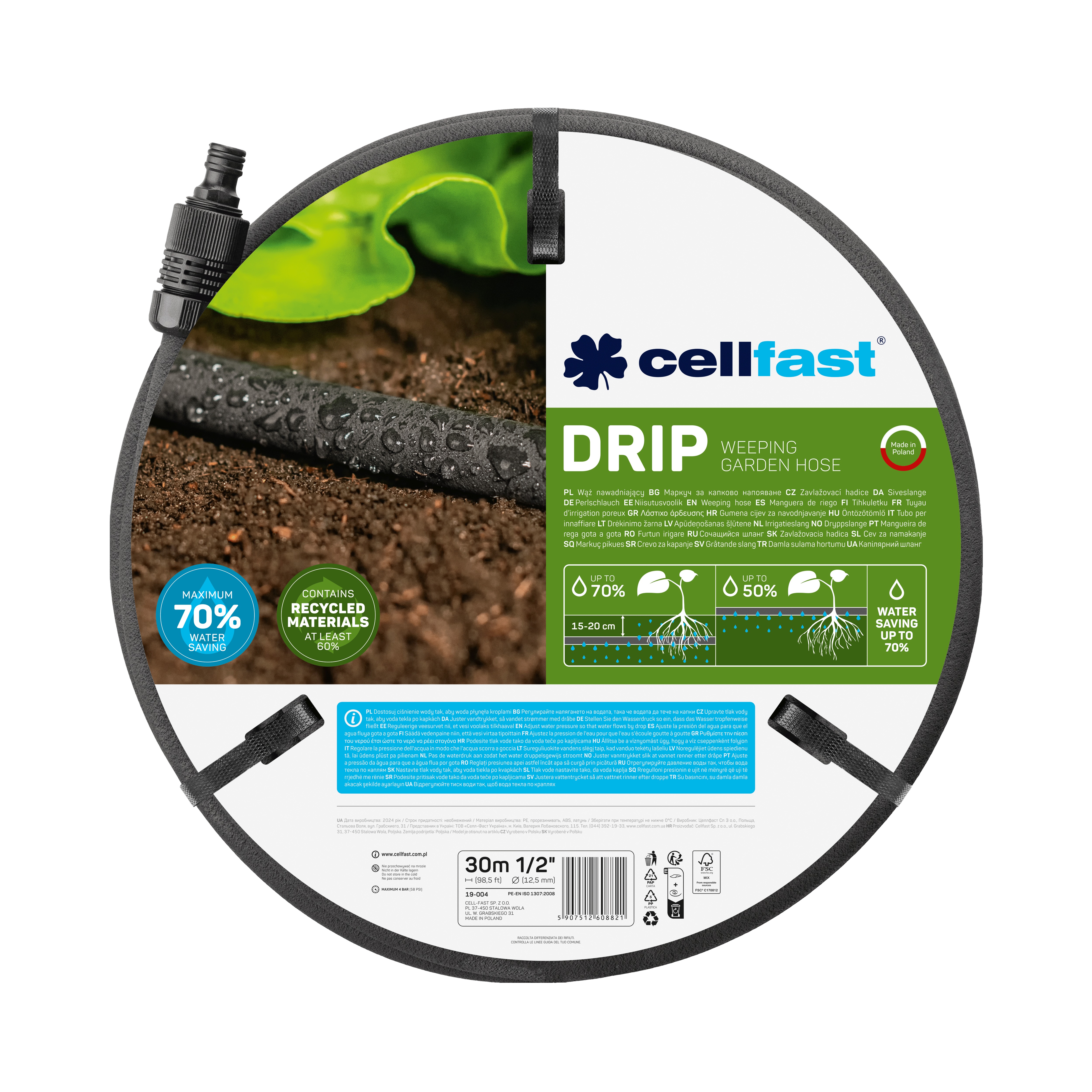 Cellfast Perlschlauch DRIP 1/2" 30 m