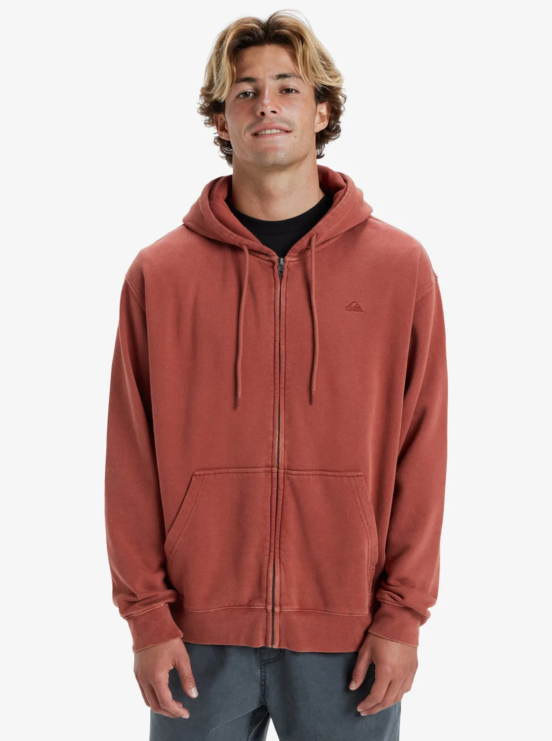 Quiksilver, Salt, Water, Kapuzenpulli, mit, Reißverschluss, für, Männer, Terracotta