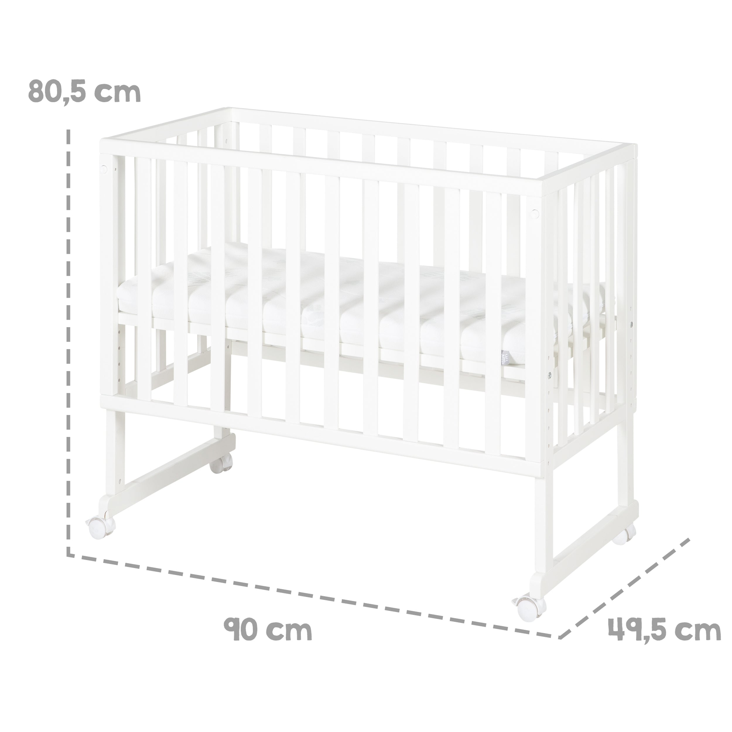 Roba 8961WE1 Stuben- Beistellbett +Barriere/Matratze weiß – Stubenbetten - Bild 15 Roba 8961WE1 Stuben- Beistellbett +Barriere/Matratze weiß – Stubenbetten - Produktbild 15