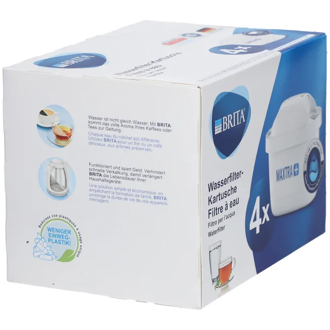 BRITA MAXTRA+ Filterkartuschen - 4 Stück (075262), für BRITA Tischwasserfilter