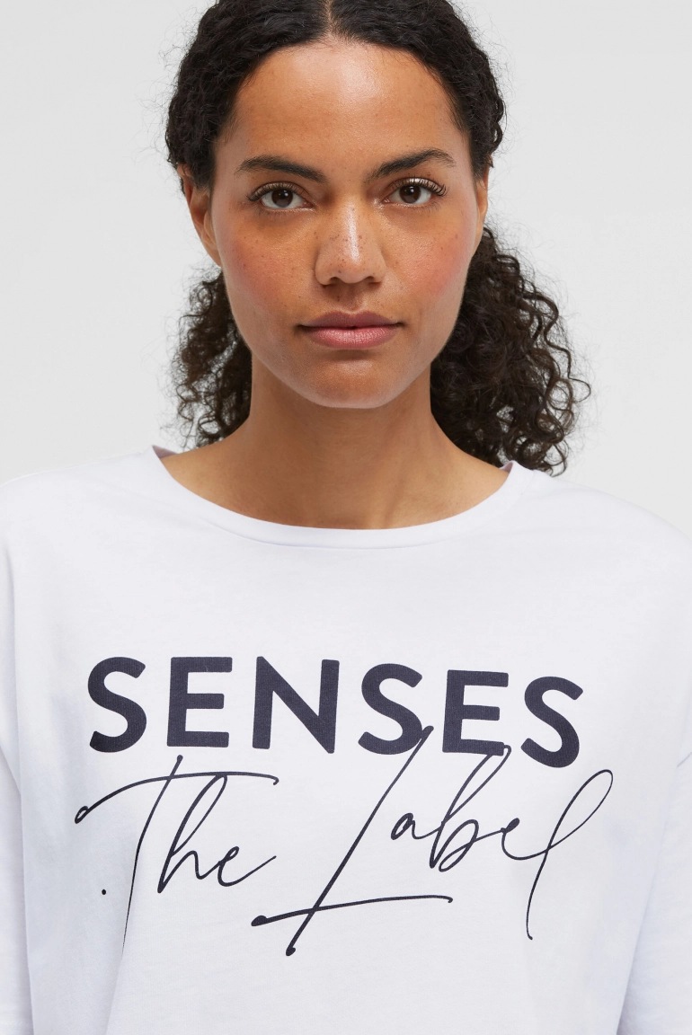SENSES T-Shirt TOM:BE mit Tunnelzugsaum opticwhite