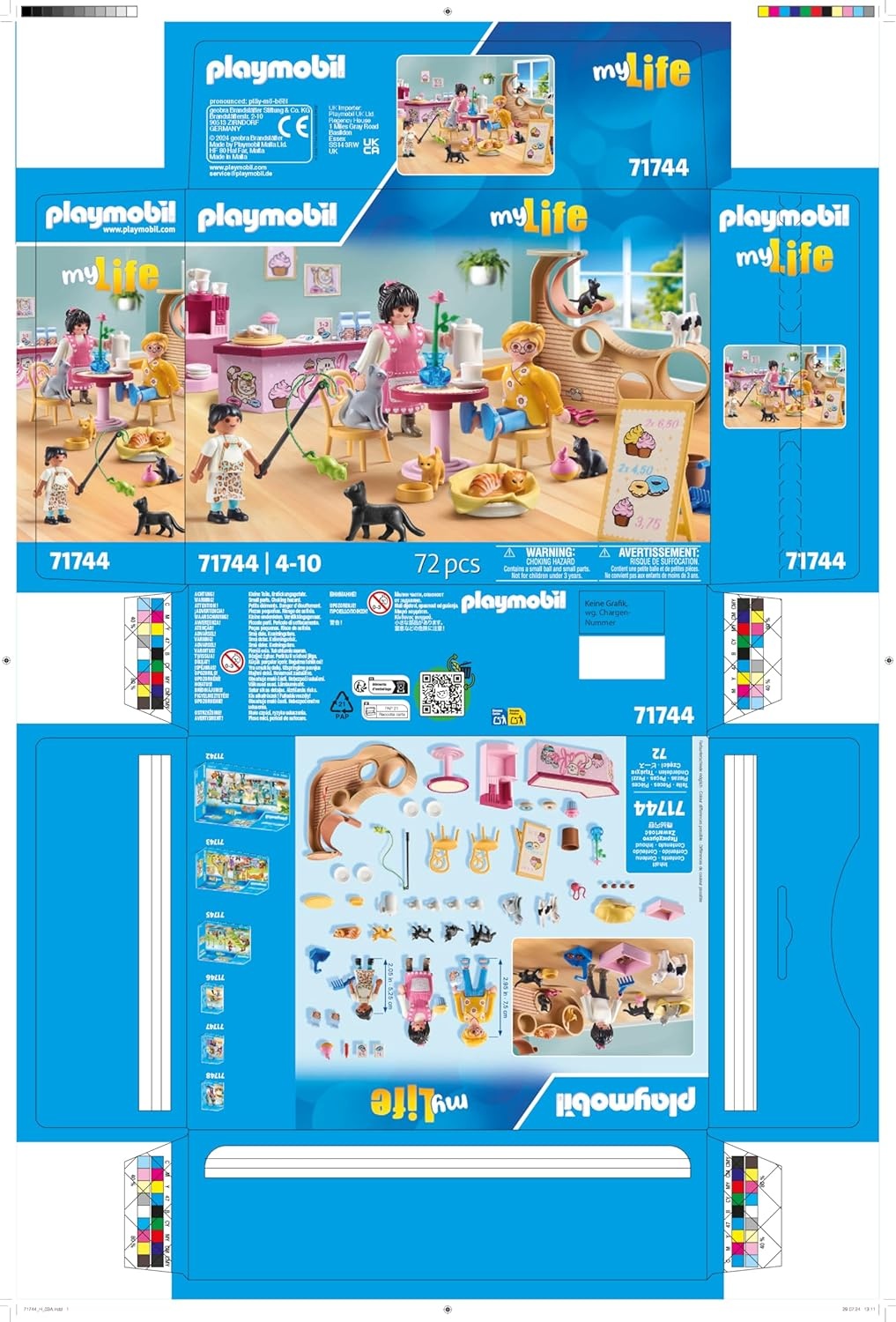 PLAYMOBIL 71744 My Life: Katzencafé mit Katzen, Snacks & Zubehör Werbung, Plakat, Person