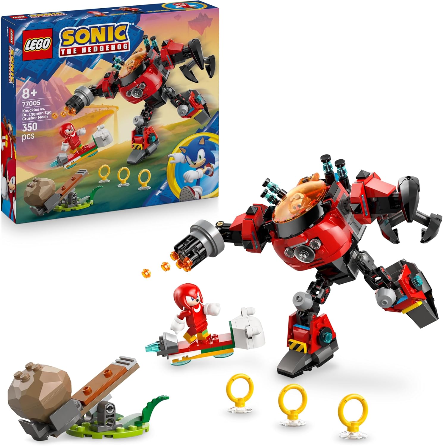 LEGO, Sonic, the, Hedgehog, 77005, Knuckles, vs., Dr., Eggmans, Egg, Crusher, Mech LEGO Sonic the Hedgehog 77005 Knuckles vs. Dr. Eggmans Egg Crusher Mech