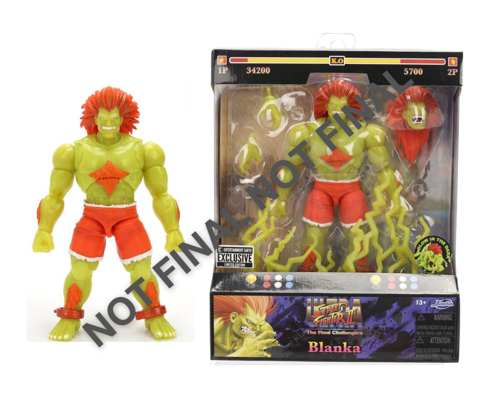 Jada Street Fighter II Blanka GID 7,5" Figure