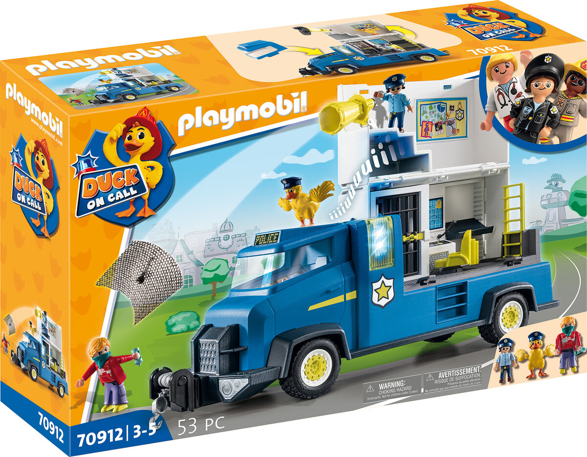 PLAYMOBIL, 70912, DUCK, ON, CALL, Polizei, Truck, Maschine, Rad, Person