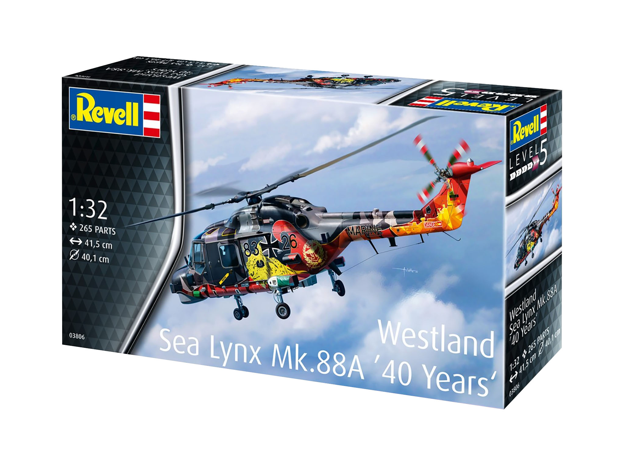 Revell 03806 Westland Sea Lynx MK.88A 40 Years Special Modellbausatz Flugzeug, Hubschrauber, Fahrzeug, Vogel, Fliegend