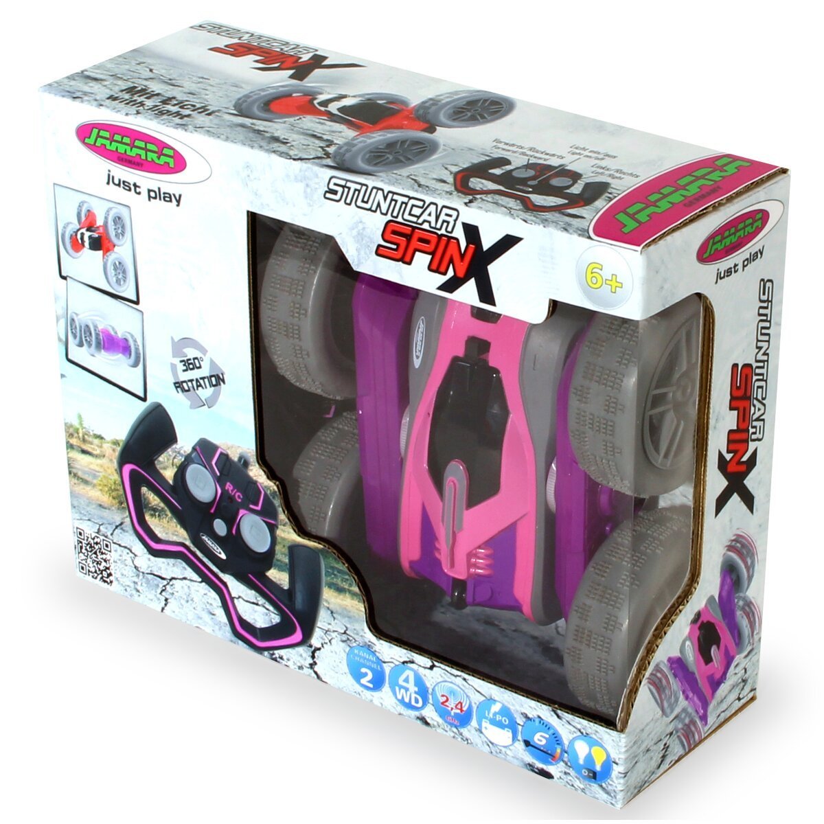 JAMARA SpinX Stuntcar lila-rosa 2,4GHz ab 6 Jahren