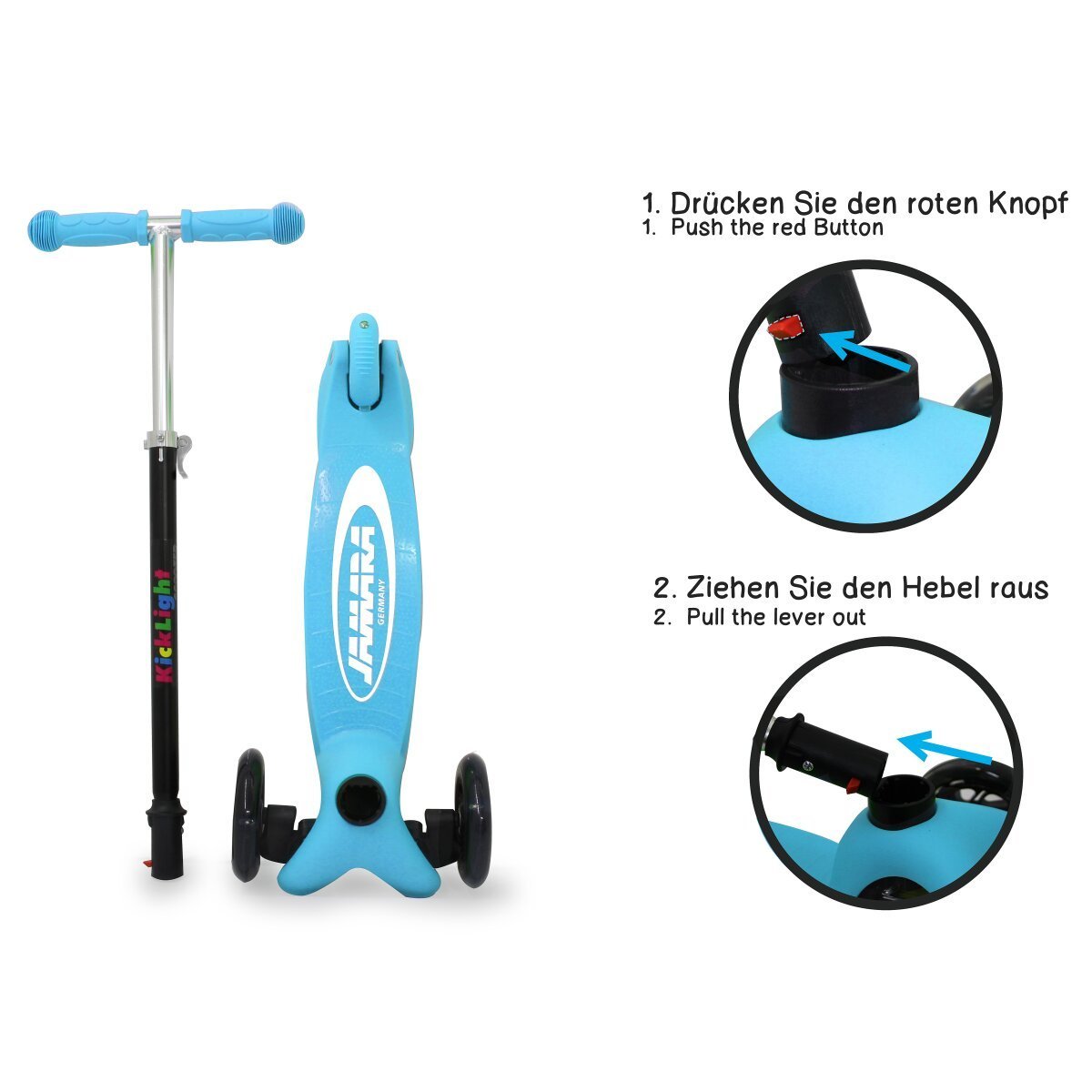 JAMARA KickLight Scooter blau