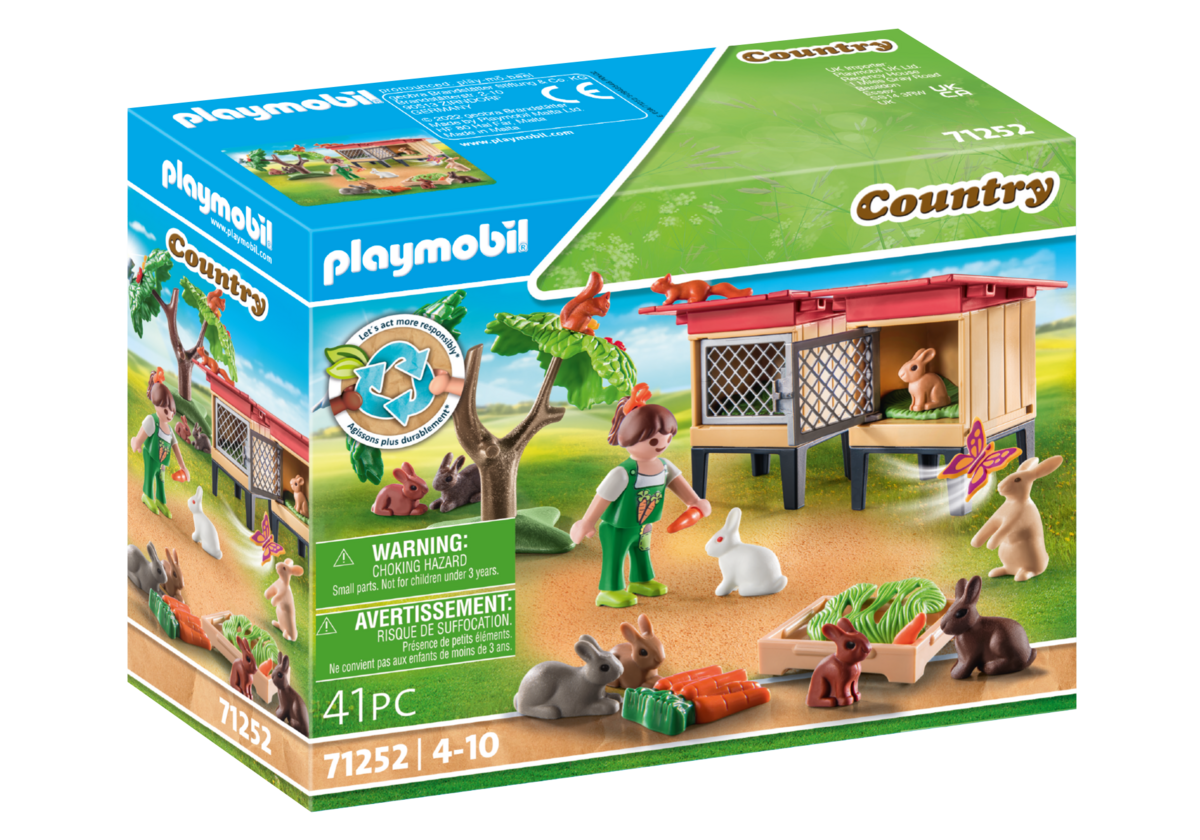 PLAYMOBIL 71252 Kaninchenstall PLAYMOBIL, 71252, Kaninchenstall, Spielbereich, Person, Draußen, Drinnen