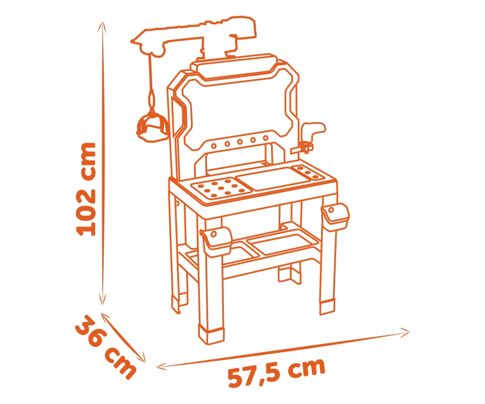 Smoby Smoby Black+Decker Werkbank mit Kran