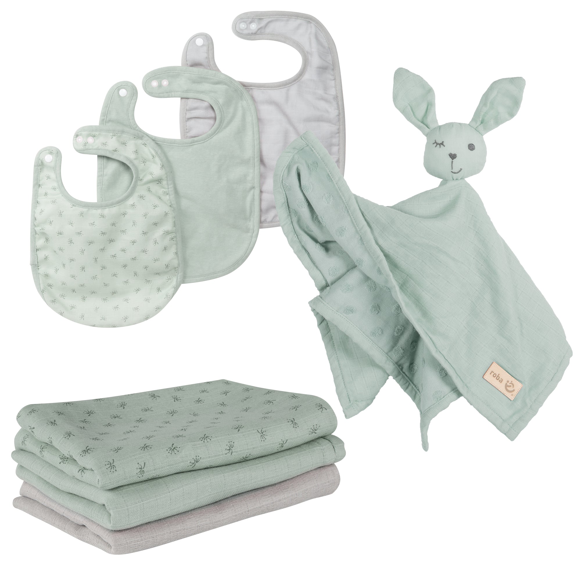 Roba 240S02T3 Geschenkset Baby Essentials grün frosty green – Heim Textilien - Bild 1 Roba 240S02T3 Geschenkset Baby Essentials grün frosty green – Heim Textilien - frosty green - Heim Textilien - Produktbild 1