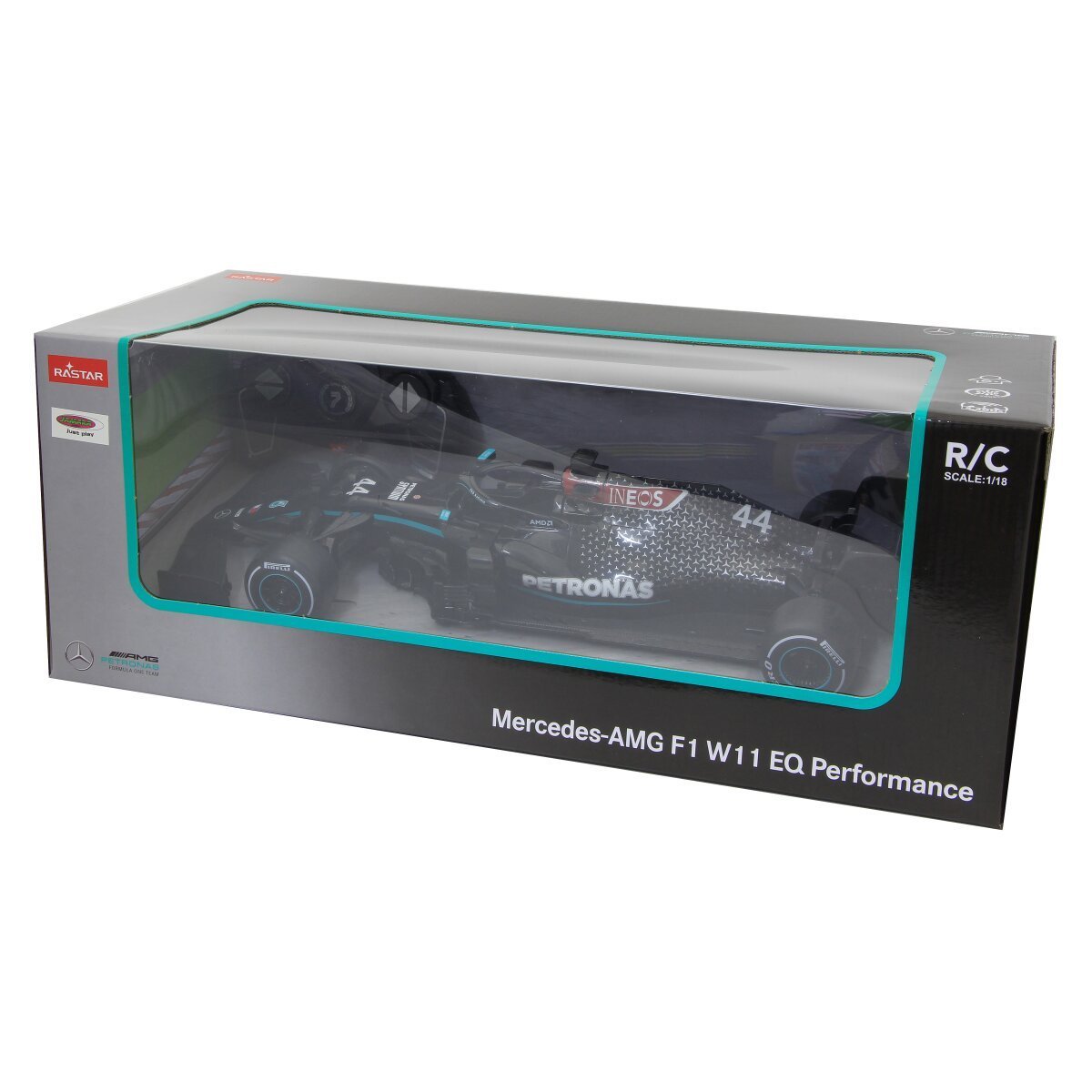 JAMARA Mercedes-AMG F1 W11 EQ Performance 1:18 schwarz 2,4GHz ab 6 Jahren
