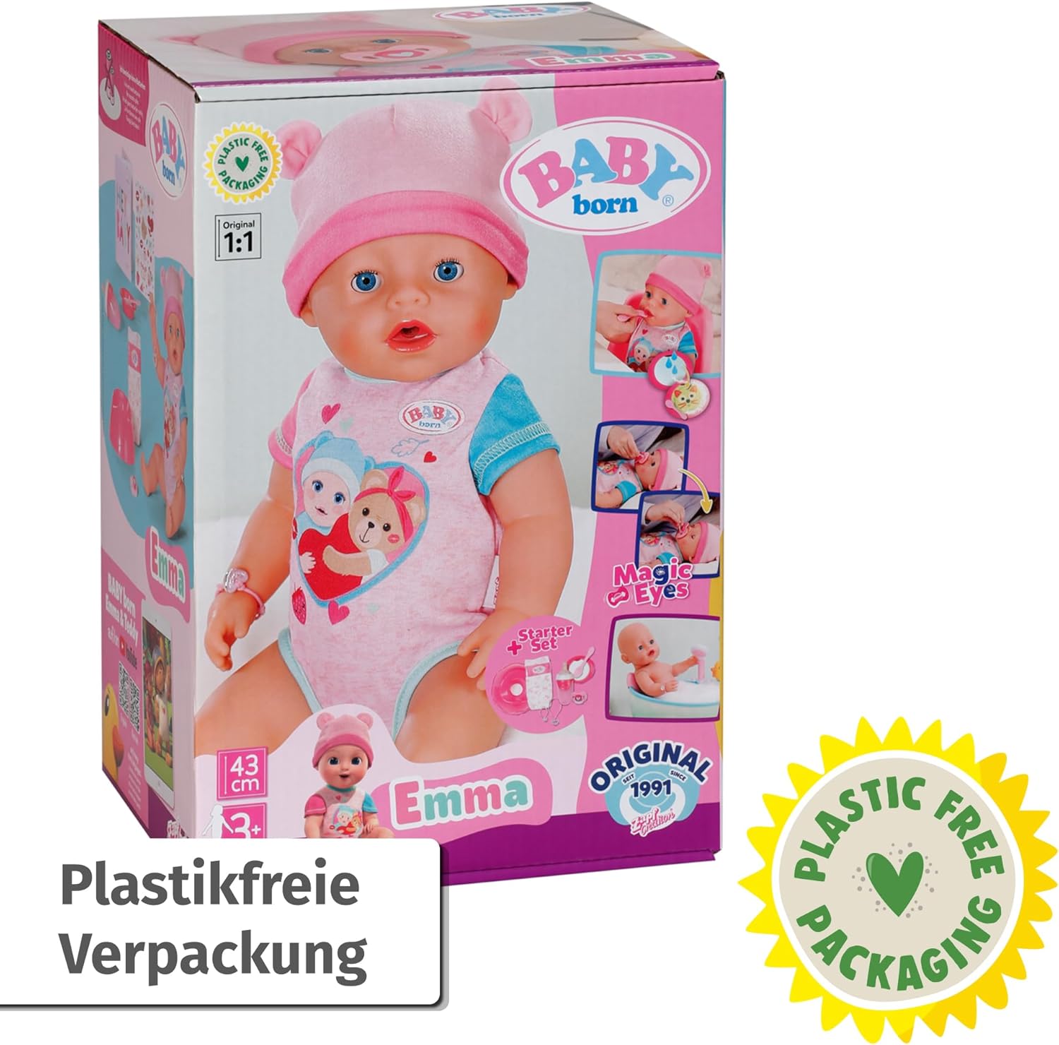 BABY born® Emma DE Puppe, Spielzeug, Baby, Person
