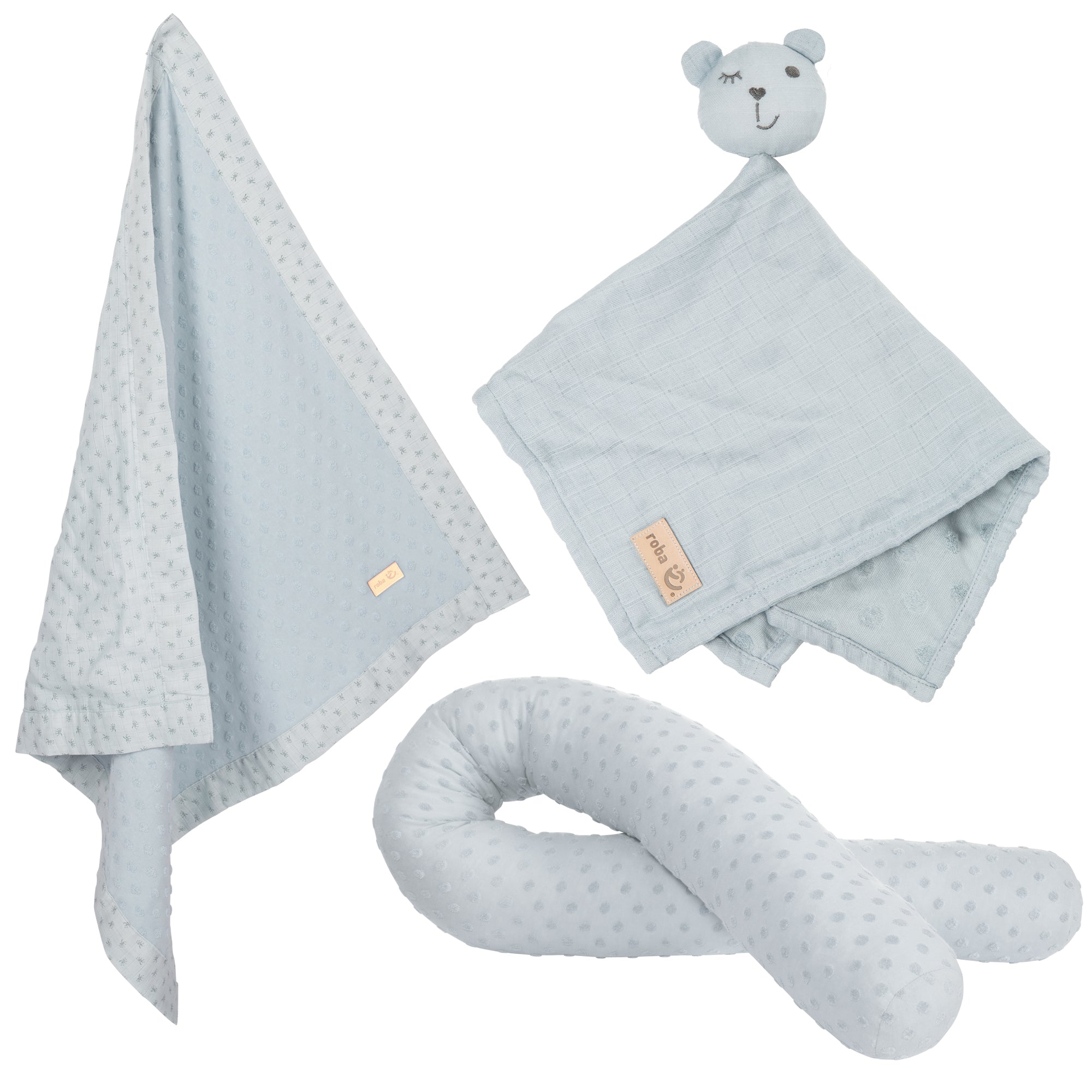 Roba 228S03T3 Geschenkset Baby Kuscheln & Spielen türk hell blau – Heim Textilien - Bild 1 Roba 228S03T3 Geschenkset Baby Kuscheln & Spielen türk hell blau – Heim Textilien - hell blau - Heim Textilien - Produktbild 1