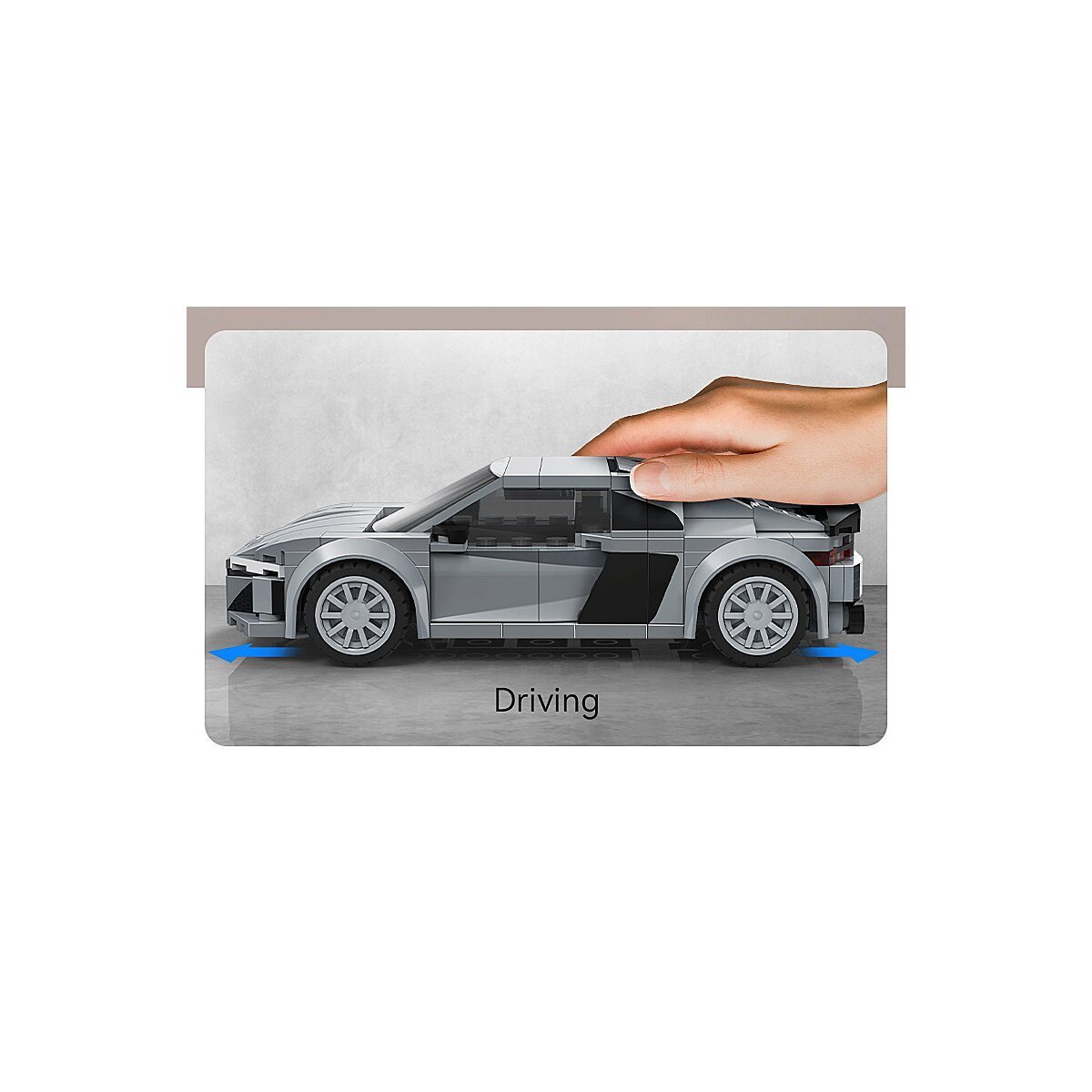 JAMARA CaDA Audi R8 Coupé 1:24 grau Bricks ab 8 Jahren