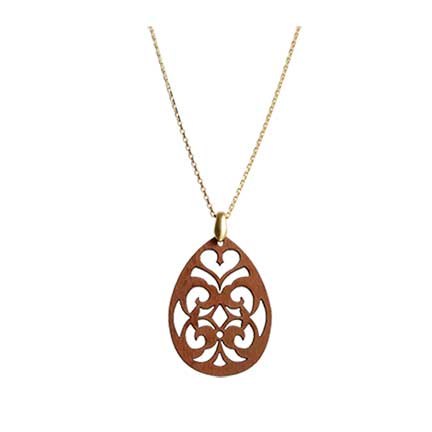 WAIDZEIT K06W Damenkette Bohème Gold Walnuss