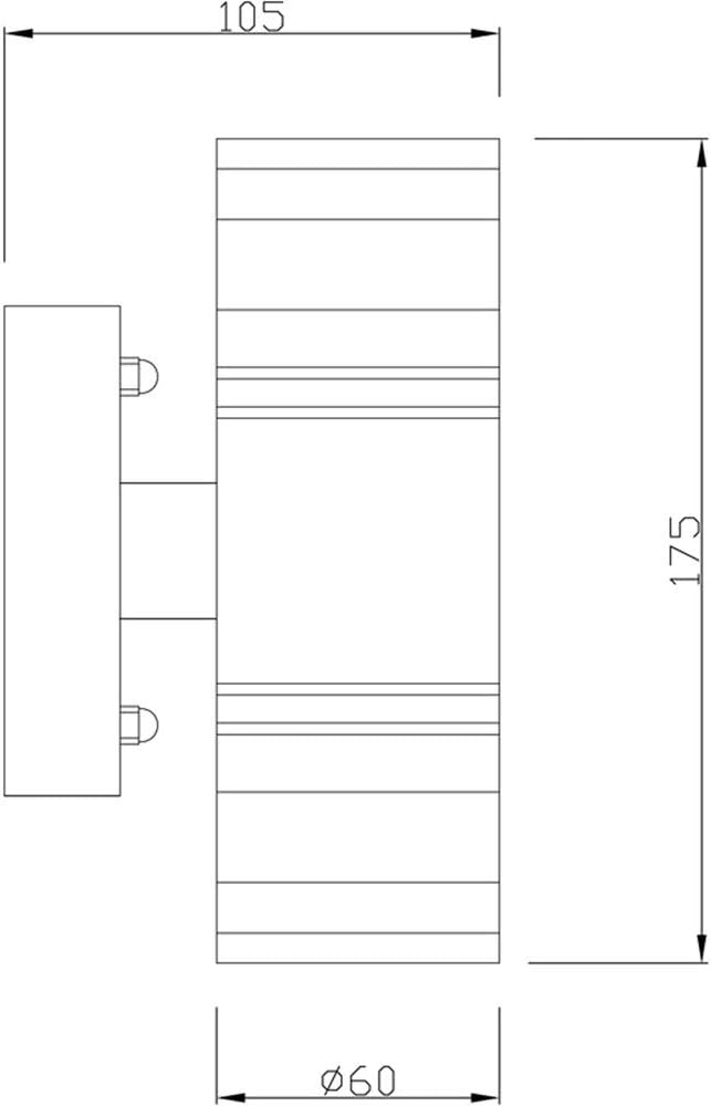 Deko-Light Außenleuchte Zillys II – Wandleuchte mit GU10-Fassung aus Edelstahl