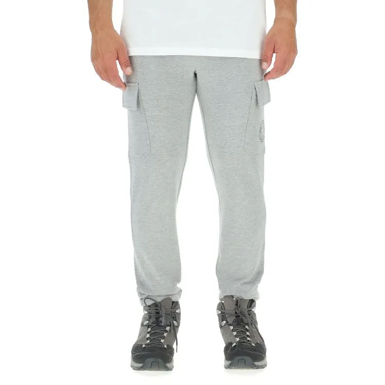 JEEP Herren Cargo-Jogginghose O102896GR - Graue Hose mit Jeep-Star-Print und Cargotaschen JEEP Herren Cargo-Jogginghose O102896GR - Graue Hose mit Jeep-Star-Print und Cargotaschen