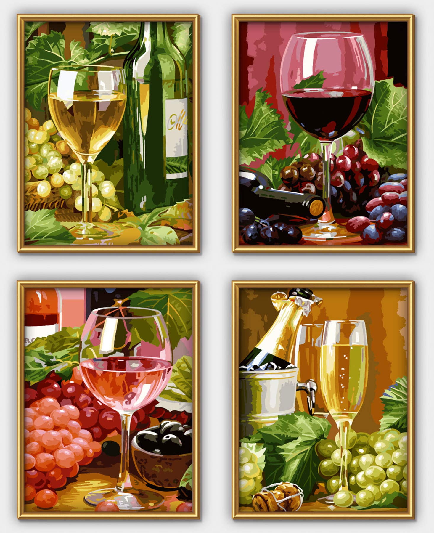 Glas, Malerei, Kelch, Obst, Trauben