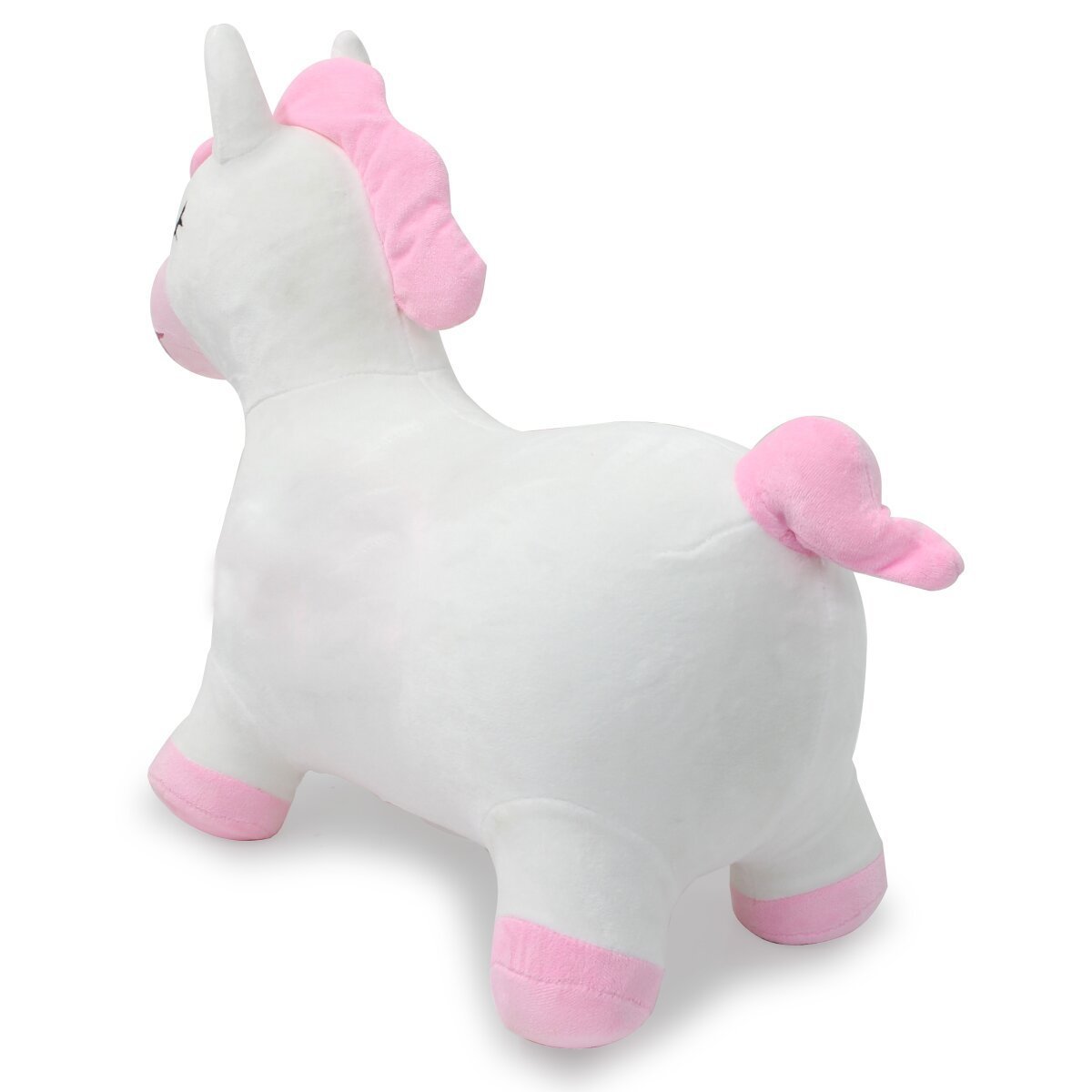 JAMARA Hüpftier Einhorn HoppyDoo mit Plüschbezug und Pumpe ab 12 Monaten