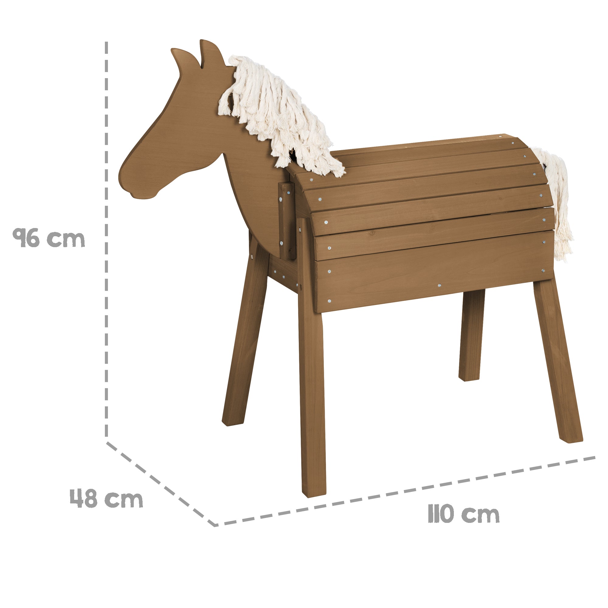 Roba 456038TE Spielpferd Outdoor teakholz farben – Outdoor + - Bild 3 Roba 456038TE Spielpferd Outdoor teakholz farben – Outdoor + - Produktbild 3