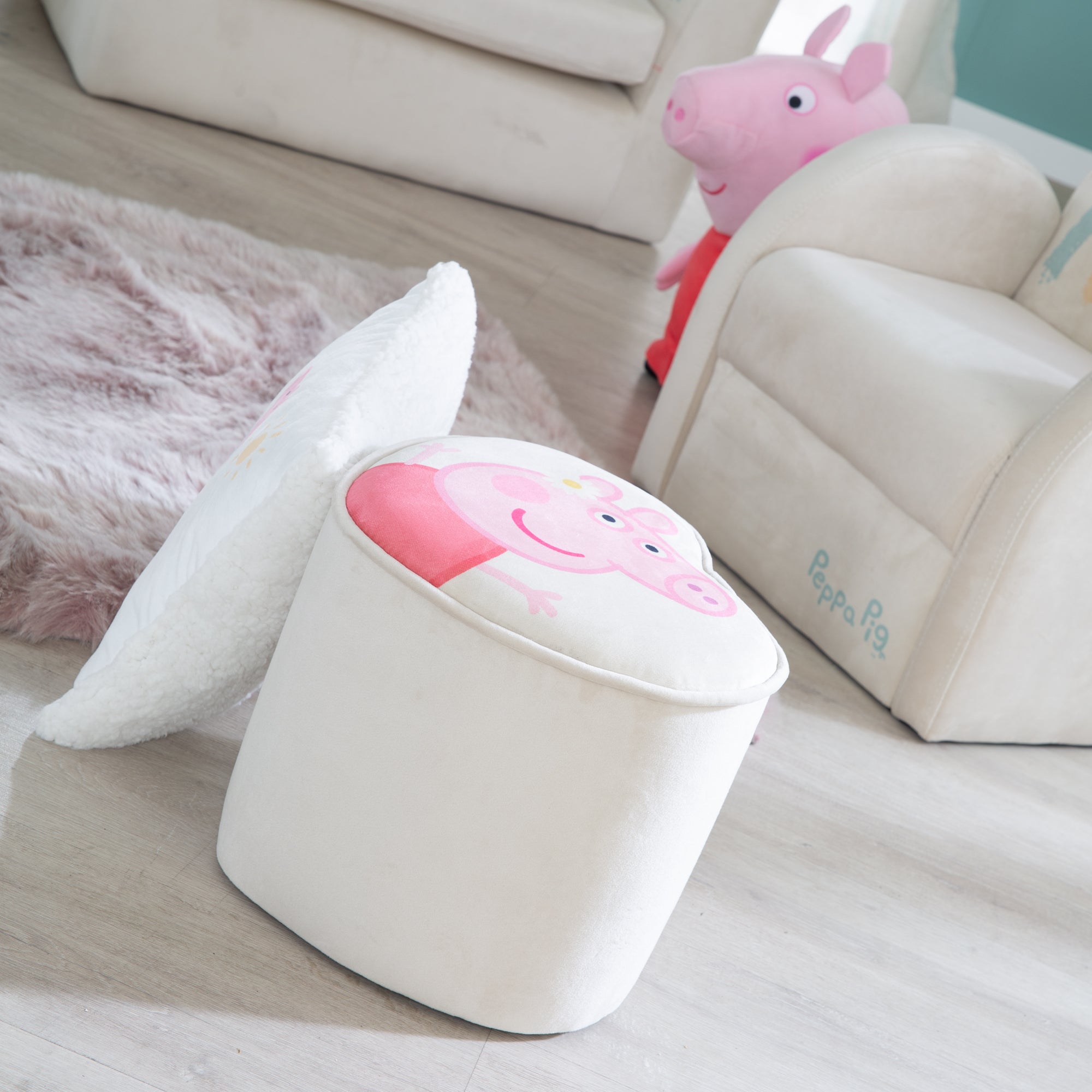 Roba 450135PP1 Kinderhocker in Herzform Peppa Pig beige – Spielmöbel - Produktbild 6