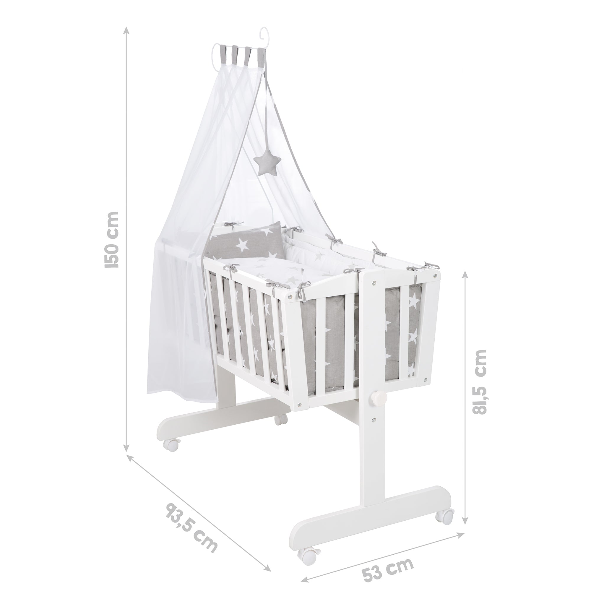 Roba 288050WEV190 Komplettwiegenset Little Stars weiß - Bild 9 Roba 288050WEV190 Komplettwiegenset Little Stars weiß - Produktbild 9