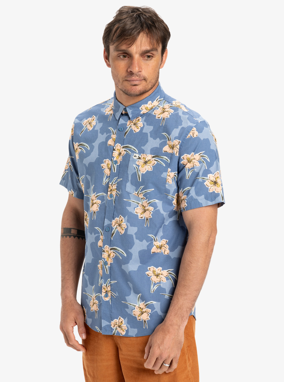Quiksilver Apero Classic - Kurzärmliges Hemd für Männer GR. L Hemd, Strandmode, Erwachsene, Mann, Person