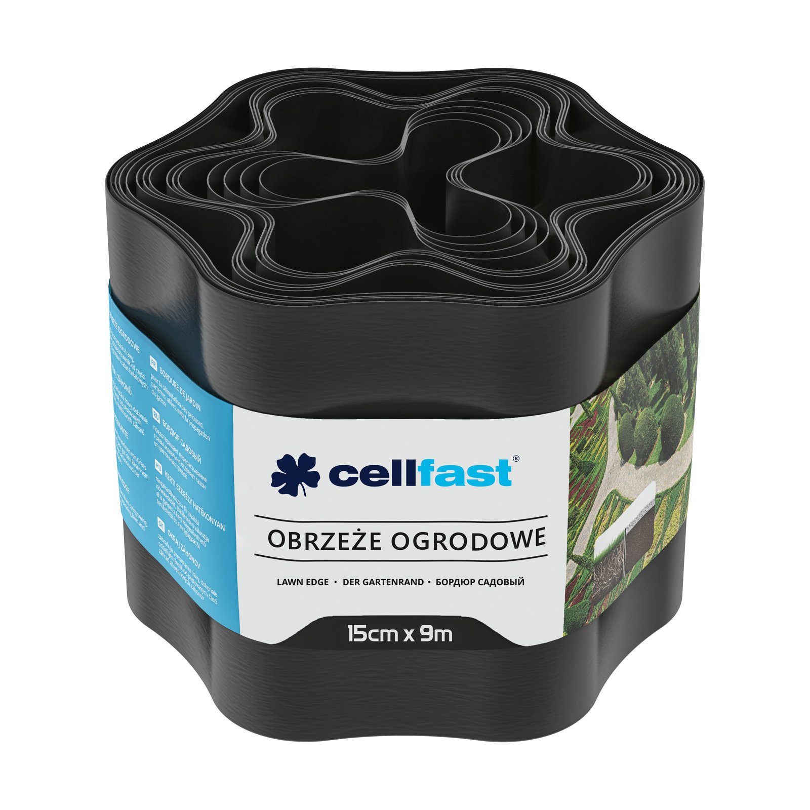 Cellfast Gartenrand 15 cm x 9 m schwarz