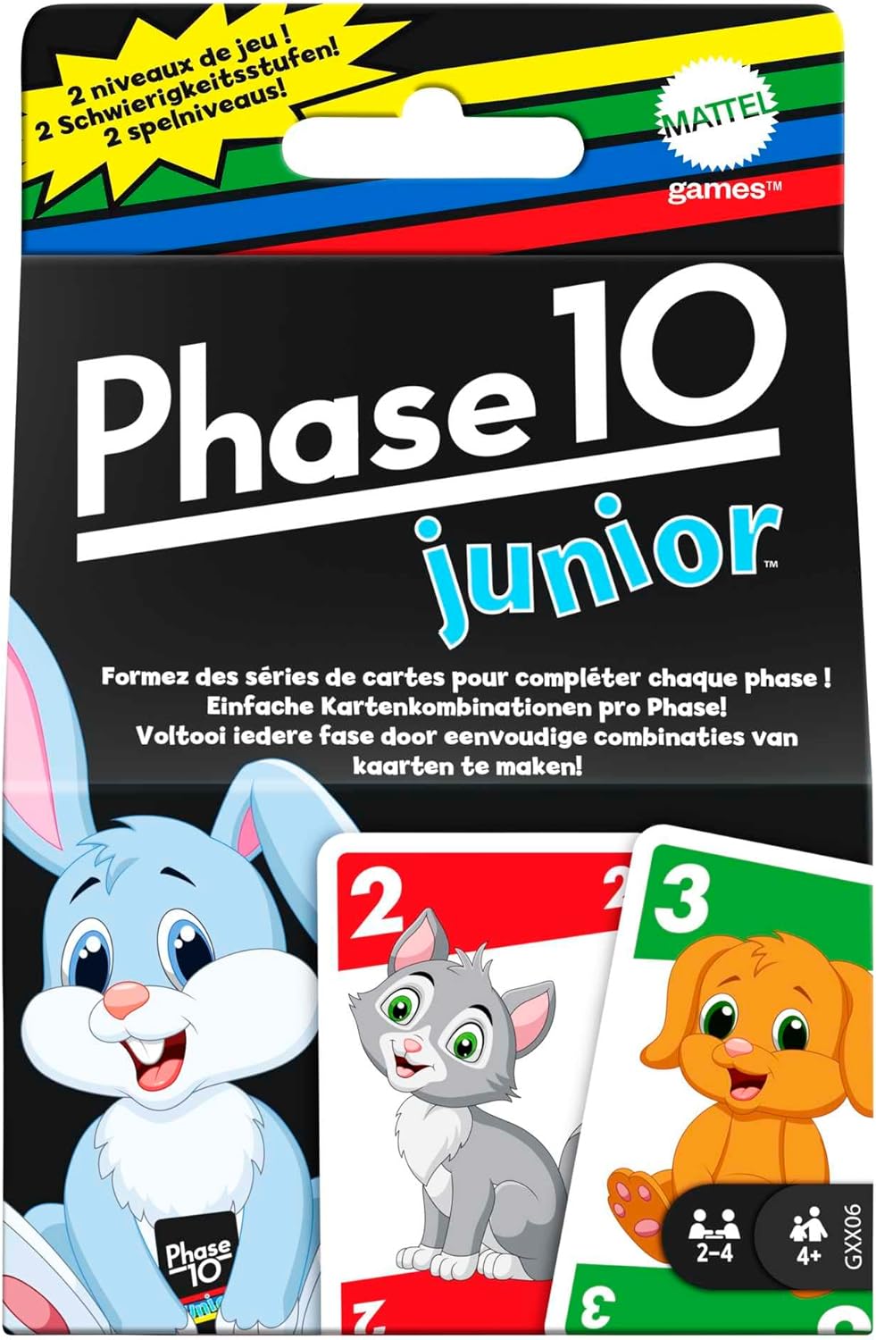 Phase 10 Junior Vereinfachte Version für Kinder ab 3 Jahren GXX06 Phase, 10, Junior, Vereinfachte, Version, für, Kinder, ab, 3, Jahren, GXX06, Plakat