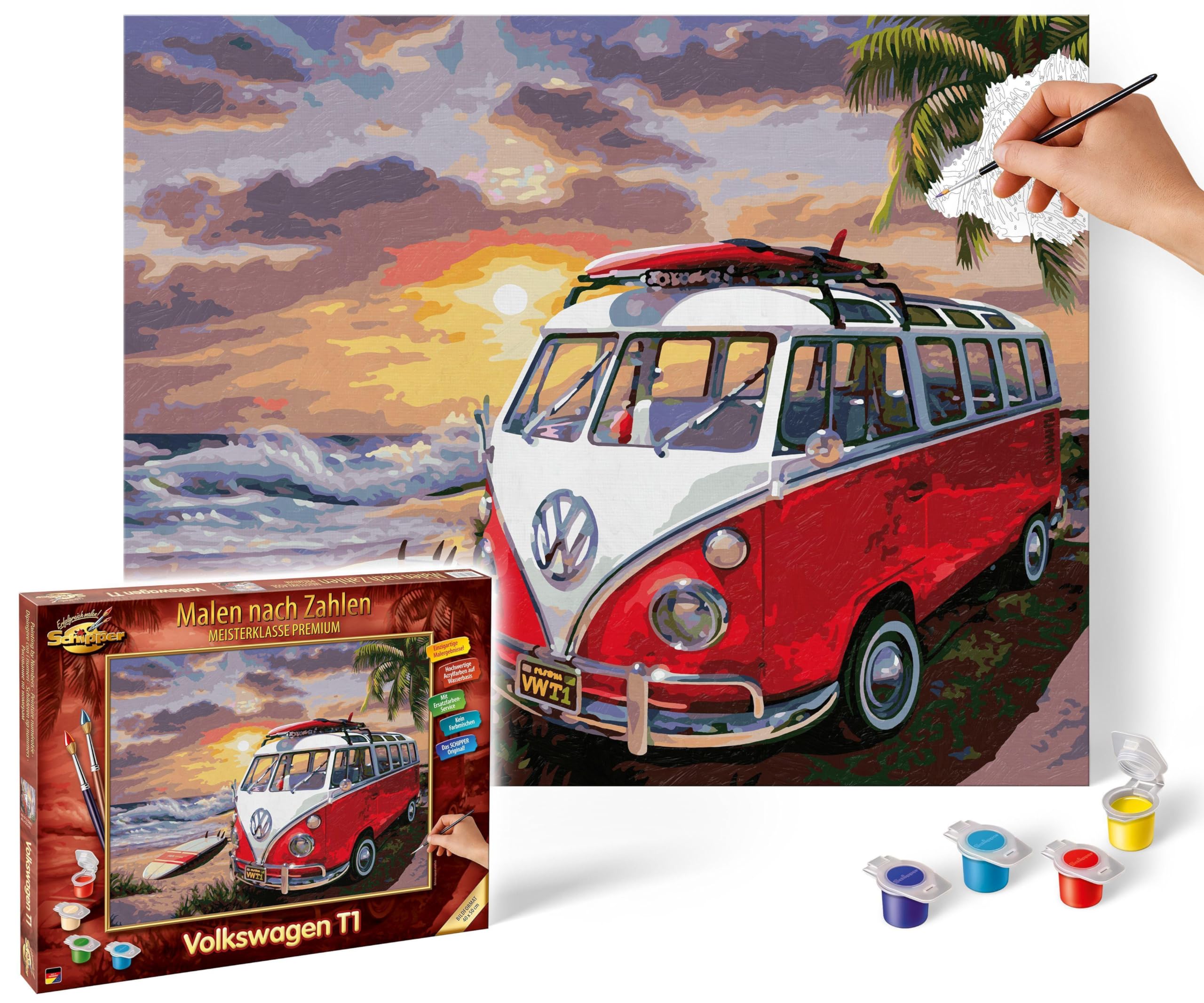 Schipper Mnz - Volkswagen T1 - Kultauto Als Malset Auf Leinwand 609130861 Auto, Transport, Fahrzeug