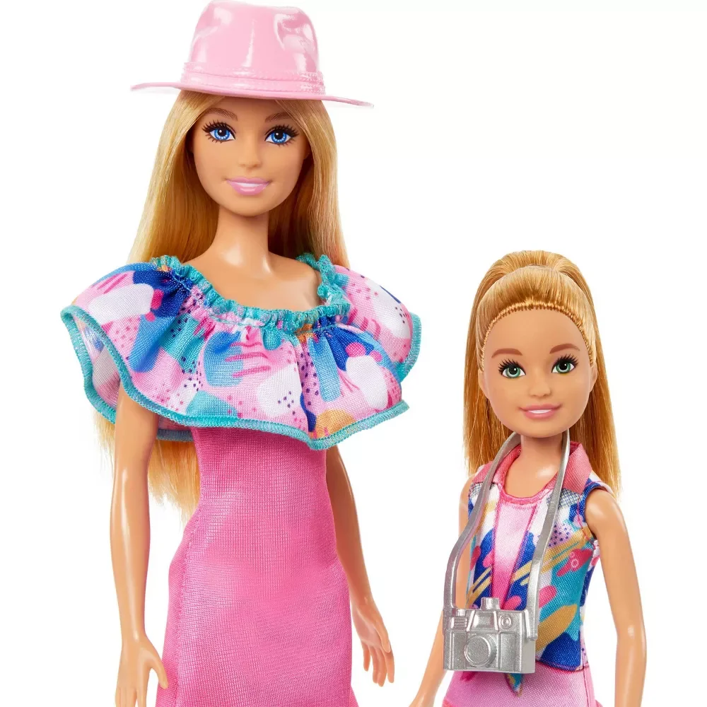 Barbie® & Stacie Sister Doll Set with 2 Pet Dogs & Accessories HRM09