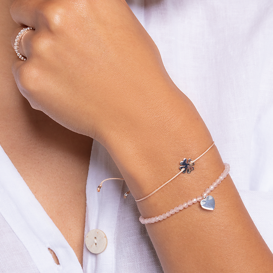 Thomas Sabo Armband Charm-Club Rosa Perlen Mit Herz Länge 20 Cm A1985-813-9 Zubehor, Armreif, Erwachsener, Person, Frau