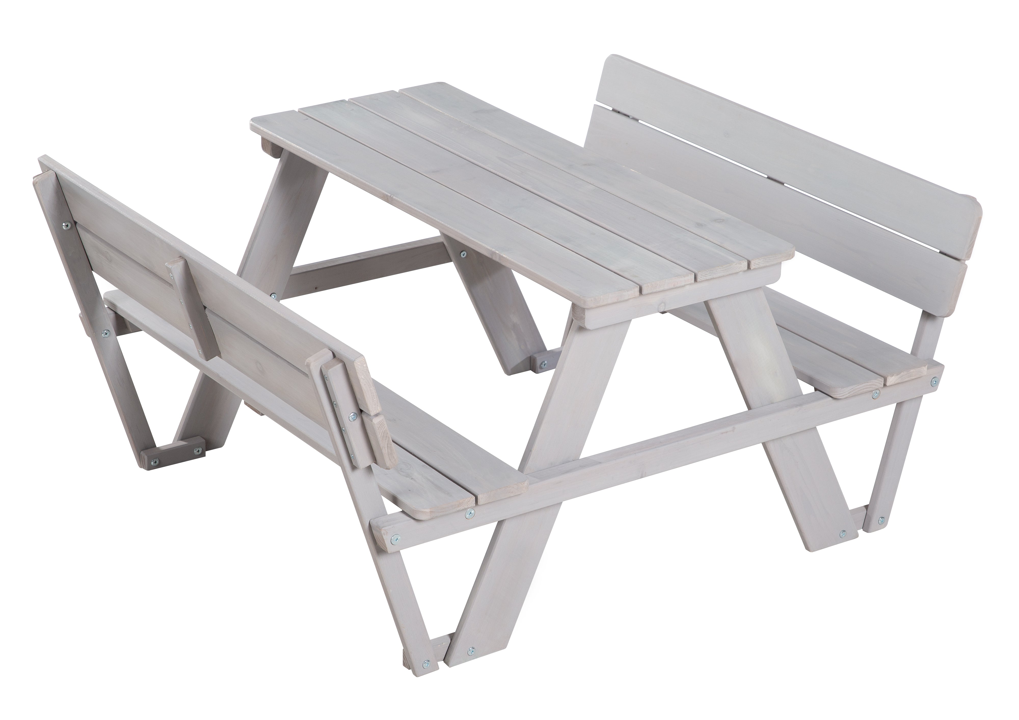 Roba 456007GA Kindersitzgruppe Outdoor+, Lehne gr grau – Outdoor + - grau - Outdoor + - Produktbild 1