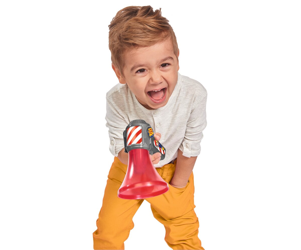 Sam Feuerwehr Megaphon 109258699 Kopf, Gesicht, Wütend, Schreien, Fön