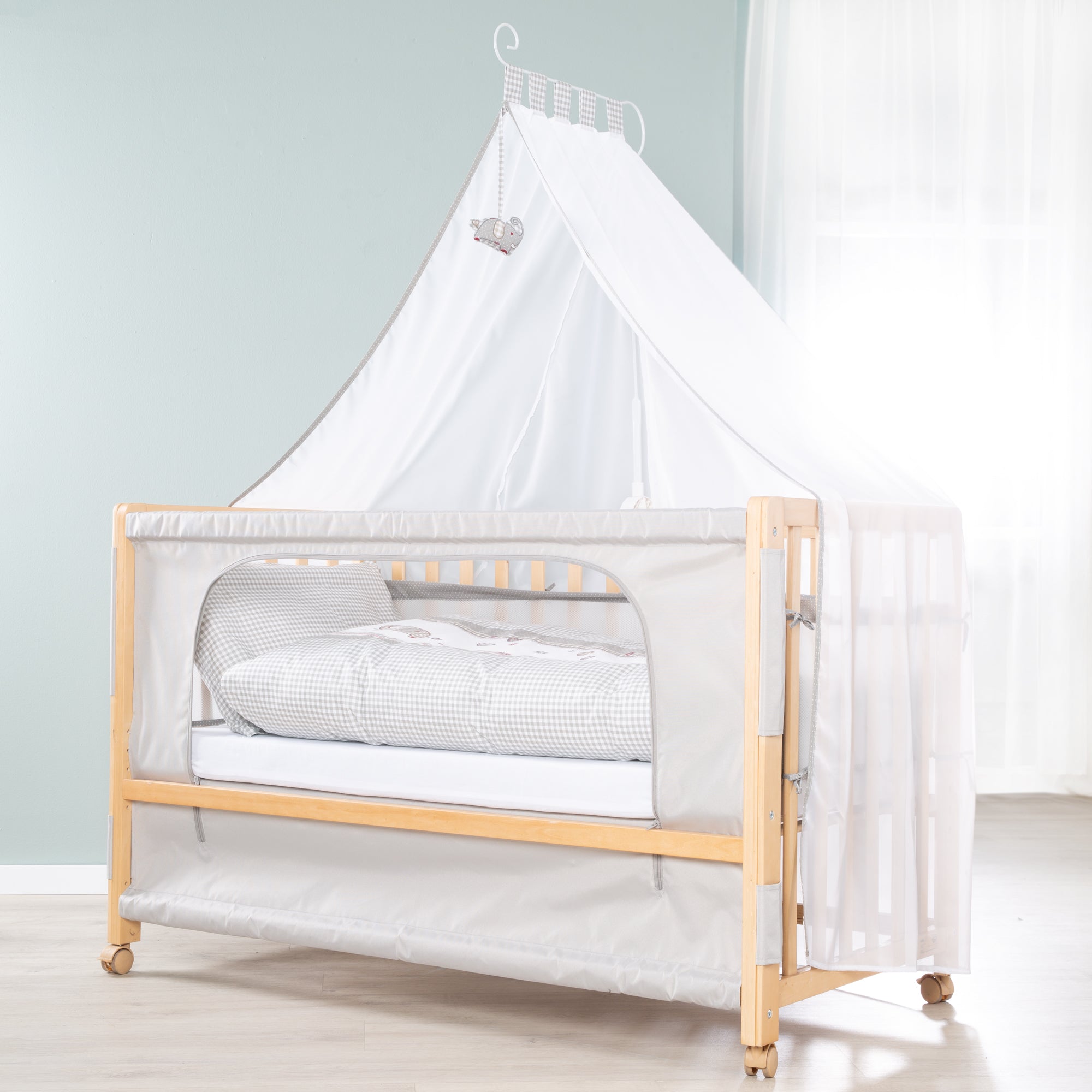 Roba 162003NLV145M Room Bed, 60x120 cm Jumbo twins grau natur lackiert - Bild 4 Roba 162003NLV145M Room Bed, 60x120 cm Jumbo twins grau natur lackiert - Produktbild 4