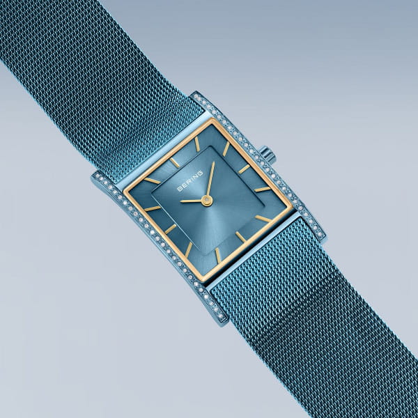 Bering 10426-398-S Damenuhr, Milanaise, Blau