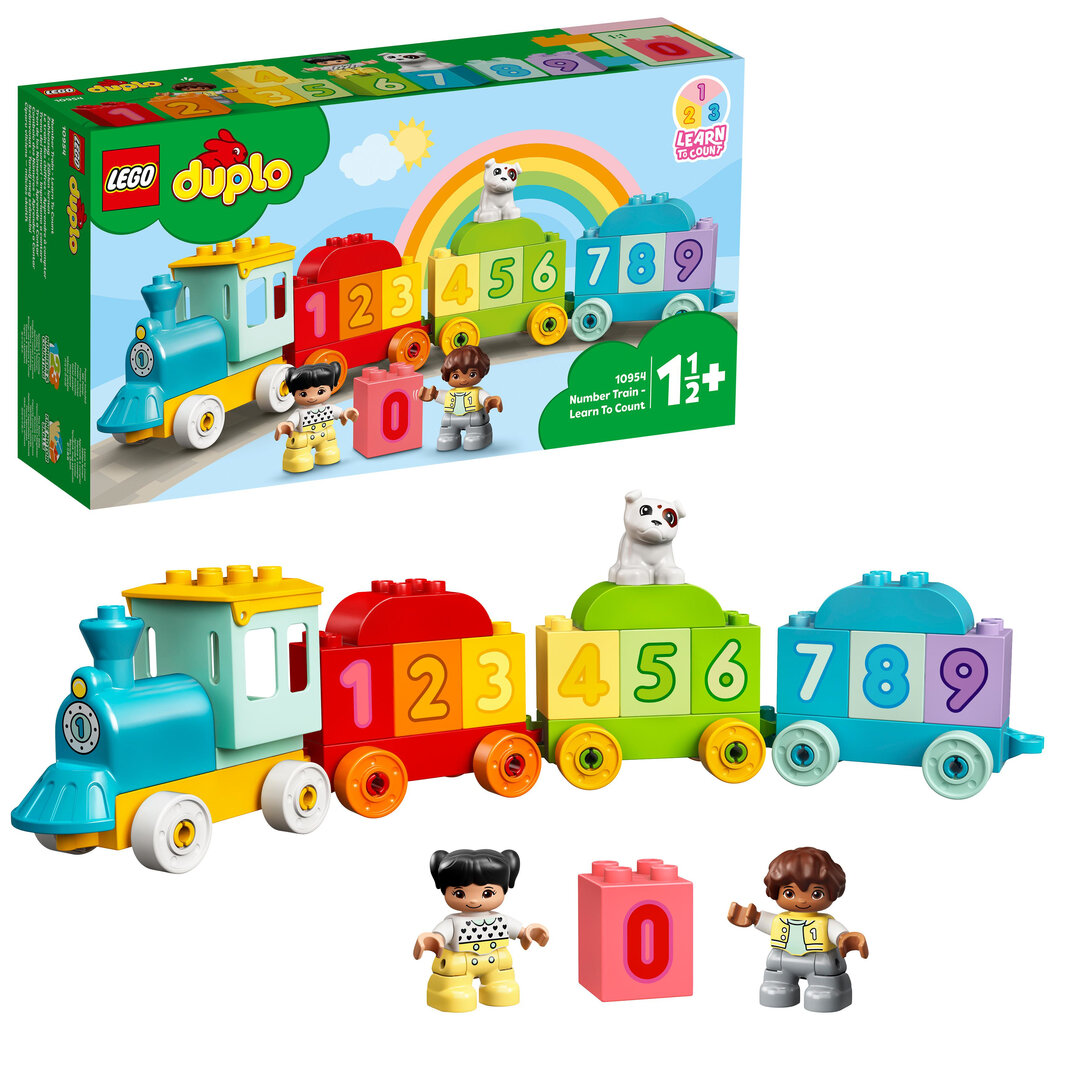 LEGO® DUPLO® Mein Erstes Zahlenzug – Zählen lernen 10954 Spielzeug, Baby, Person, Rad, Hund