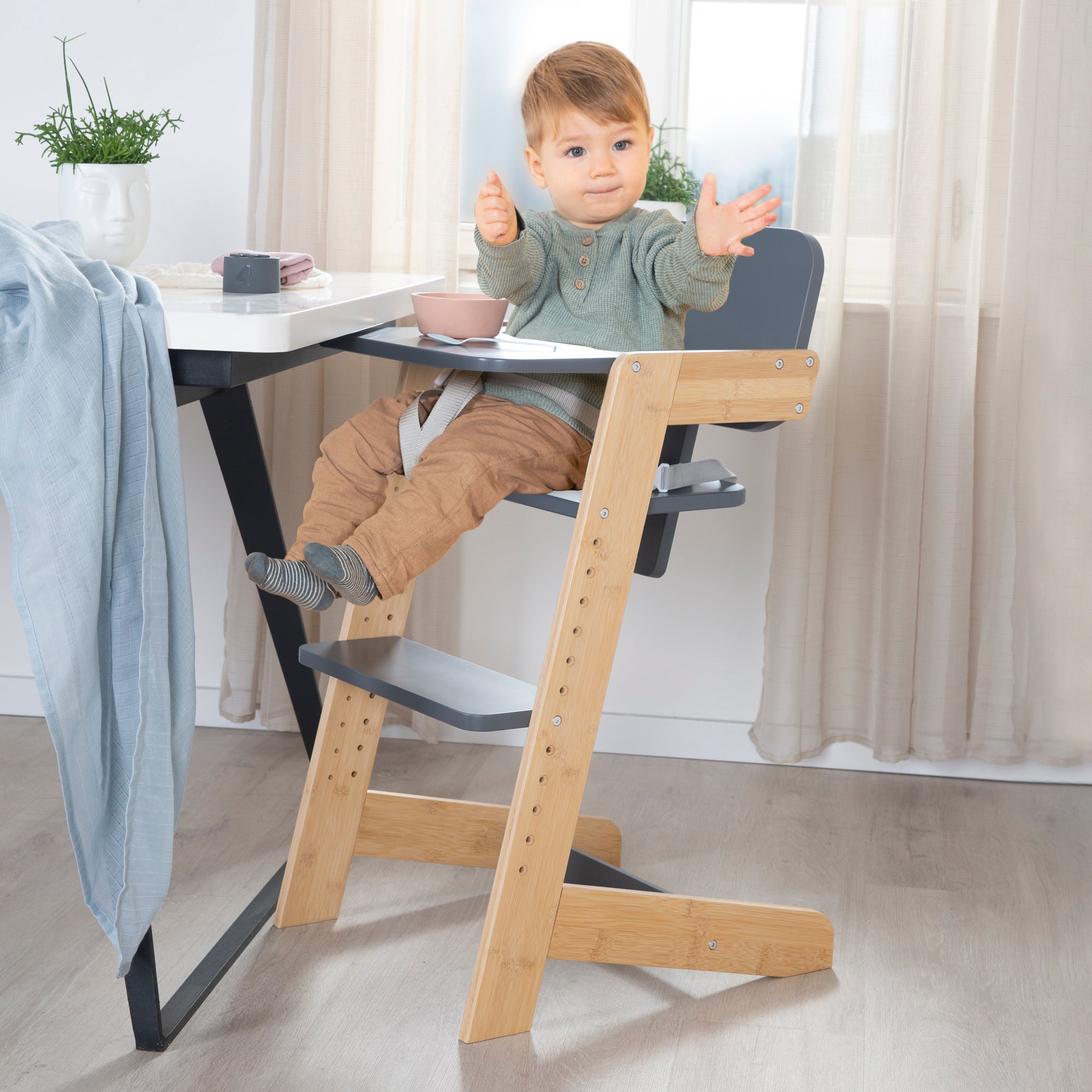 Roba 7541AB Treppenhochstuhl anthrazit-Bambus - Produktbild 2