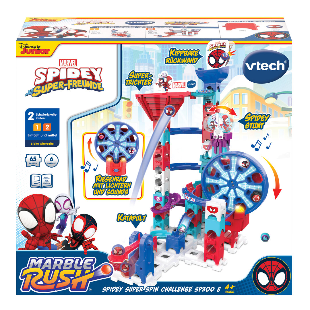 VTech Marble Rush Spidey Super Spin Challenge 80-561704 VTech, Marble, Rush, Spidey, Super, Spin, Challenge, 80-561704, Maschine, Rad