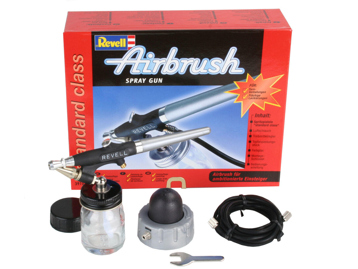 Revell 39101 Airbrush Spritzpistole \Standard Class\" Revell Airbrush für Fortgeschrittene""" Revell, 39101, Airbrush, Spritzpistole, \Standard, Class\", Revell, Airbrush, für, Fortgeschrittene, Maschine"""