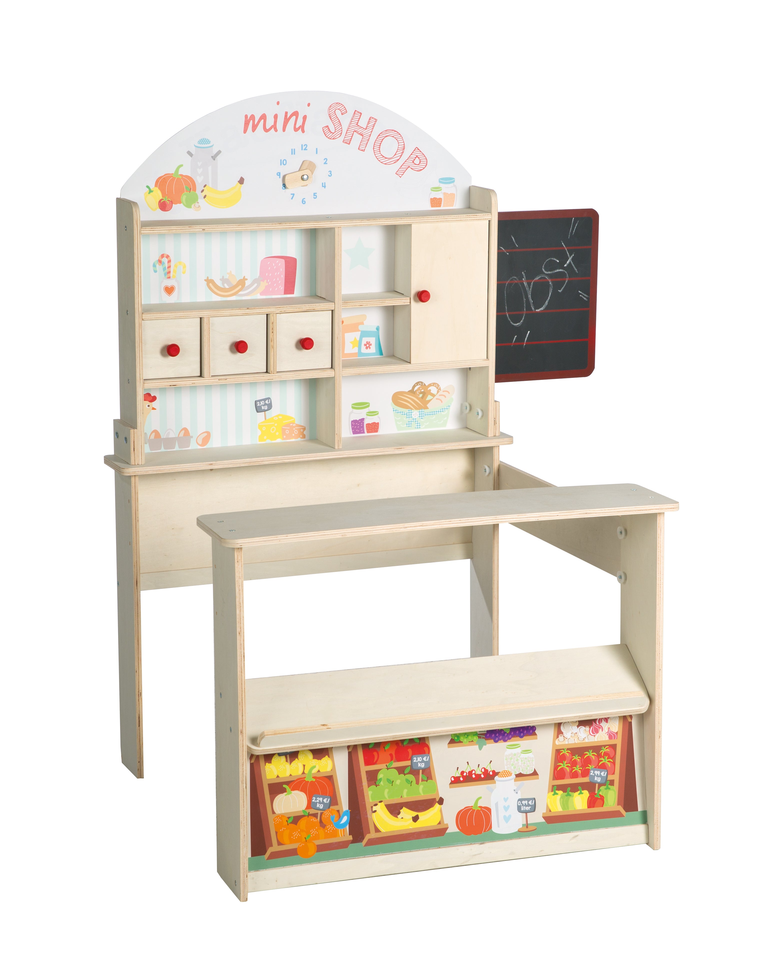 Roba 480021 Verkaufsstand natur lackiert – Rollenspiel - Bild 1 Roba 480021 Verkaufsstand natur lackiert – Rollenspiel - natur lackiert - Rollenspiel - Produktbild 1