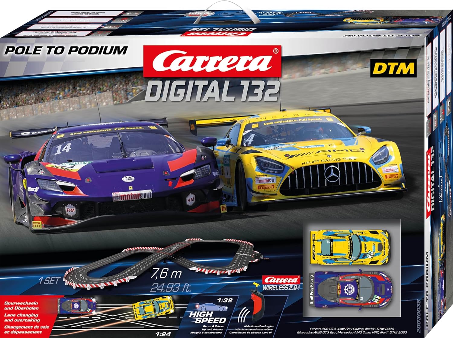 Carrera Digital 132 Pole to Podium - Rennbahn-Set mit Wireless-Reglern im Maßstab 1:32 20030038 Auto, Sportwagen, Fahrzeug, Maschine, Sprach