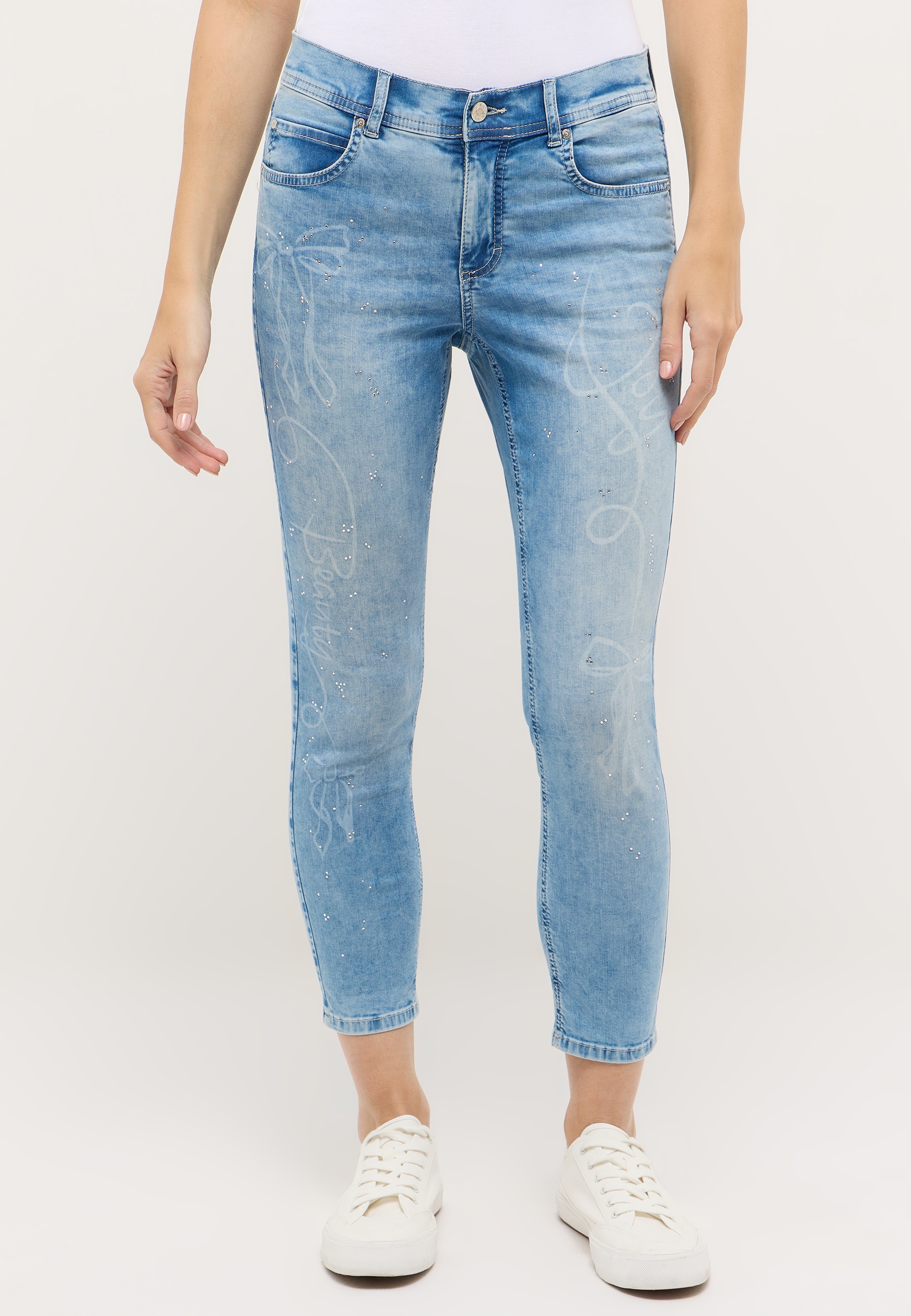 ANGELS 332681407 Damen Jeans Ornella Beauty 7/8 Slim Fit - Blau - 1