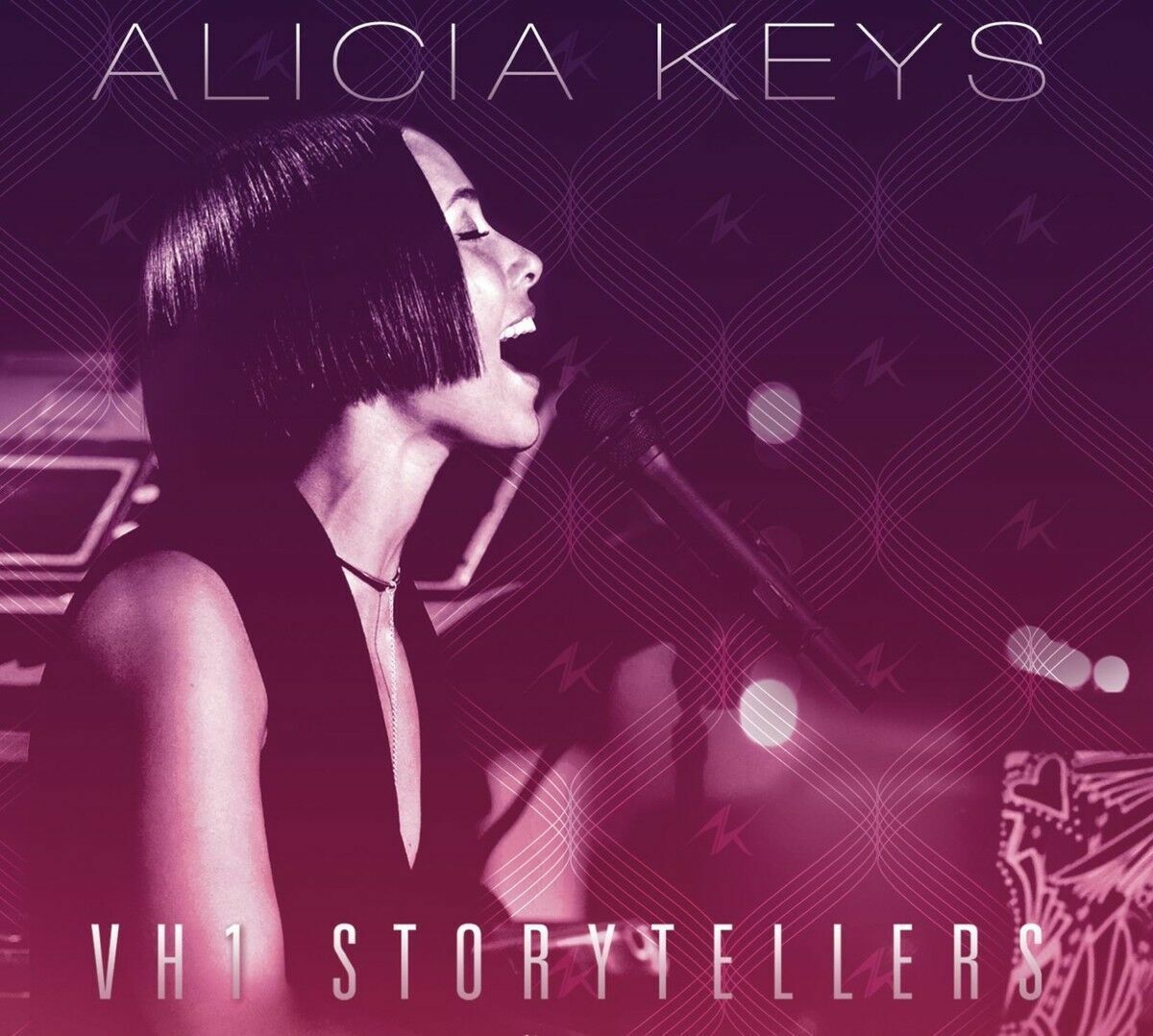 Alicia_Keys_-_Vh1_Storytellers, Buch, Veröffentlichung, Beleuchtung, Violett, Konzert