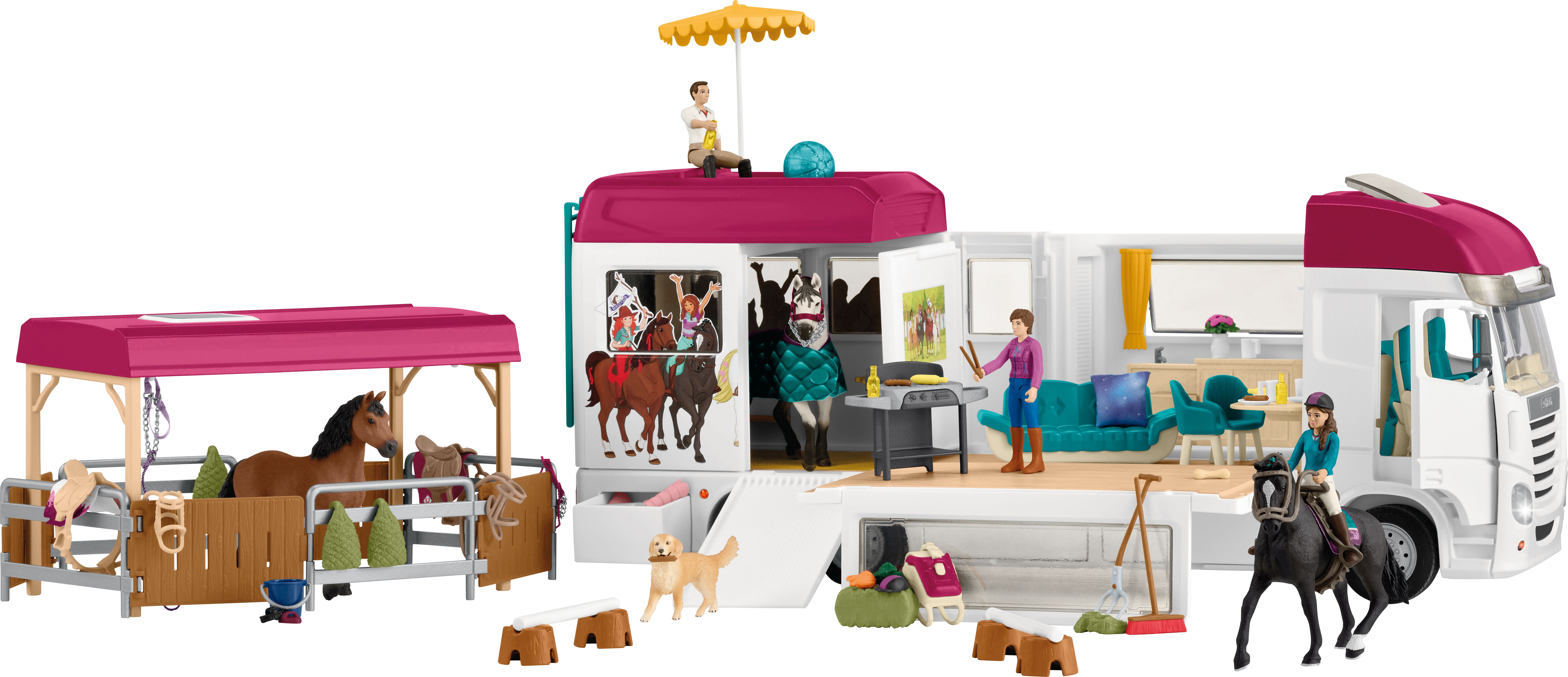 schleich, Horse, Club, 42619, Pferdetransporter, Person, Mobiliar, Tier, Pferd, Säugetier