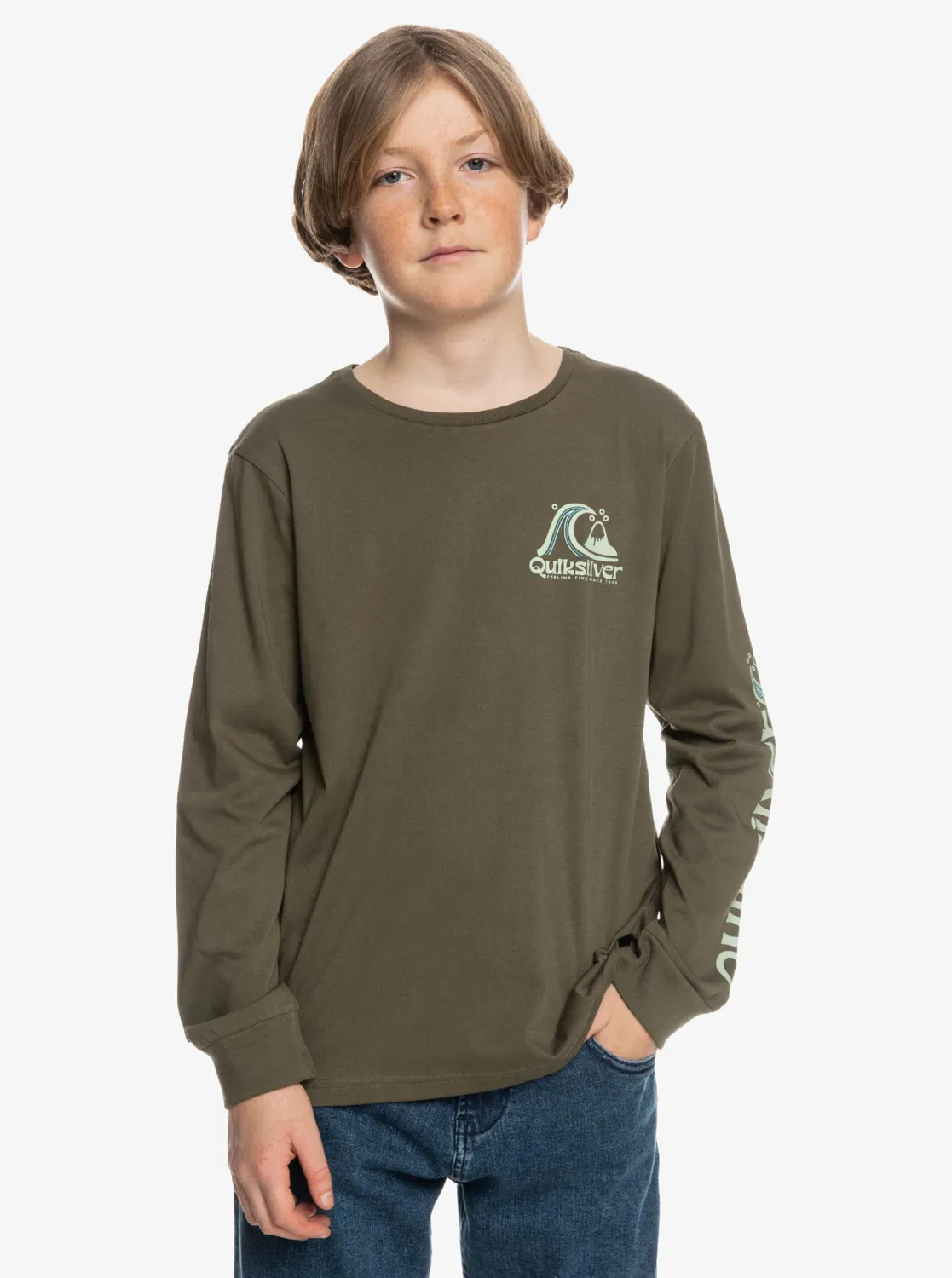 Quiksilver Rolling Circle - Longsleeve für Jungen Braun GR. M