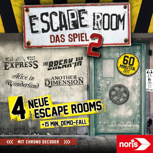Noris Spiele Escape Room - Das Spiel 2 606101891 Werbung, Plakat, Nummernschild, Transport, Fahrzeug